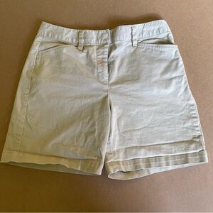 Lands' End Khaki Mid Rise Shorts